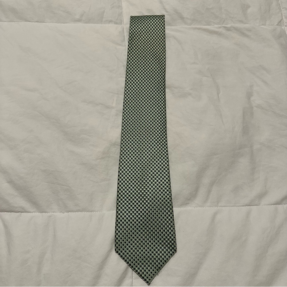 IZOD Designer Green Checkered Tie
